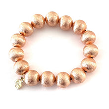 Load image into Gallery viewer, Romi Textured Ball Bracelet Rose Gold