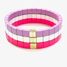 Load image into Gallery viewer, Caryn Lawn Tiny Tile Bracelet Neon Pink
