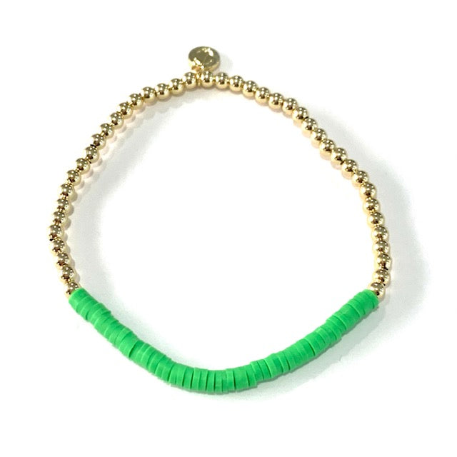 Caryn Lawn Seaside Skinny Gold Ball- Kelly Green