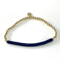Caryn Lawn Seaside Skinny Gold Ball- Navy