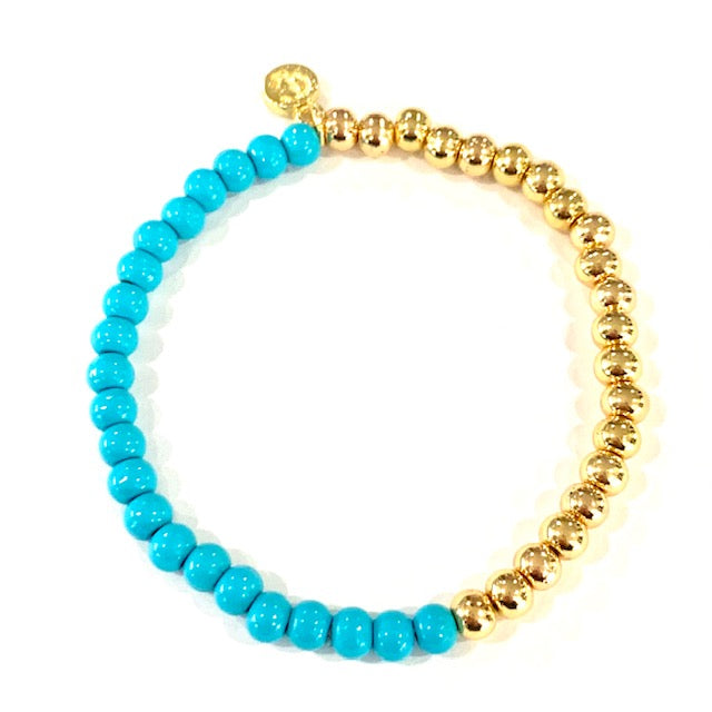 Caryn Lawn St. Croix Duo Stretch Bracelet Turquoise