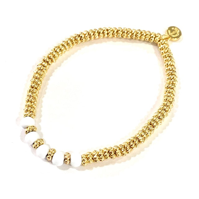 Caryn Lawn Cozumel Stretch Bracelet- White