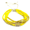 Caryn Lawn 5 Strand Seed Bead Bracelet Canary