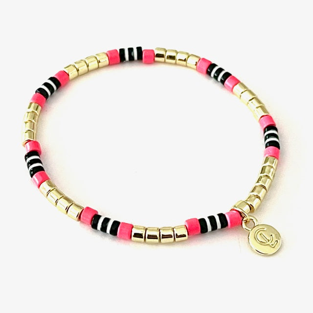 Caryn Lawn Catalina Slim Bracelet Pink Black