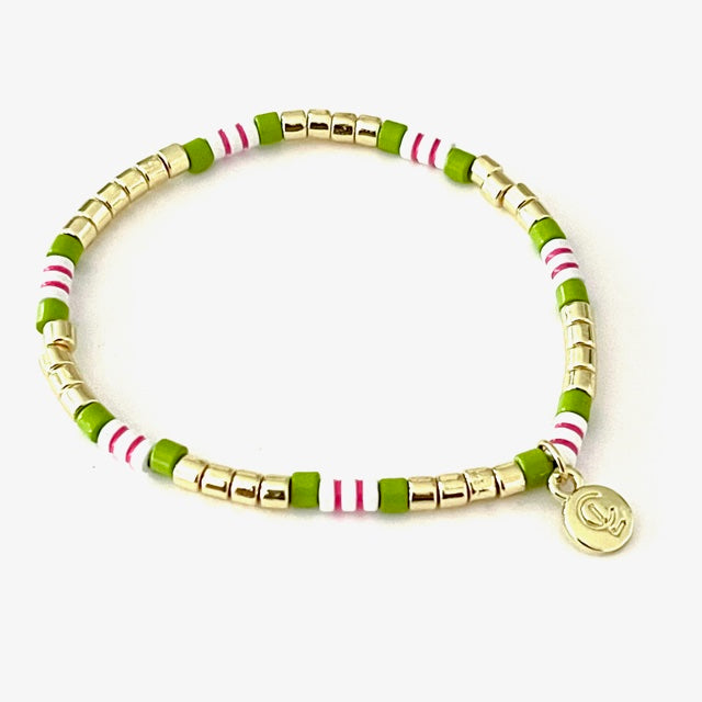 Caryn Lawn Catalina Slim Bracelet Lime Raspberry