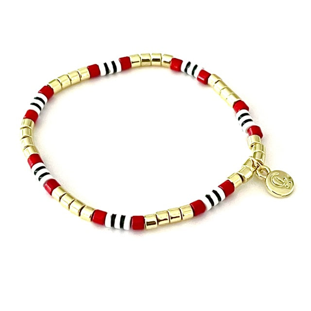 Caryn Lawn Catalina Slim Bracelet Red Black
