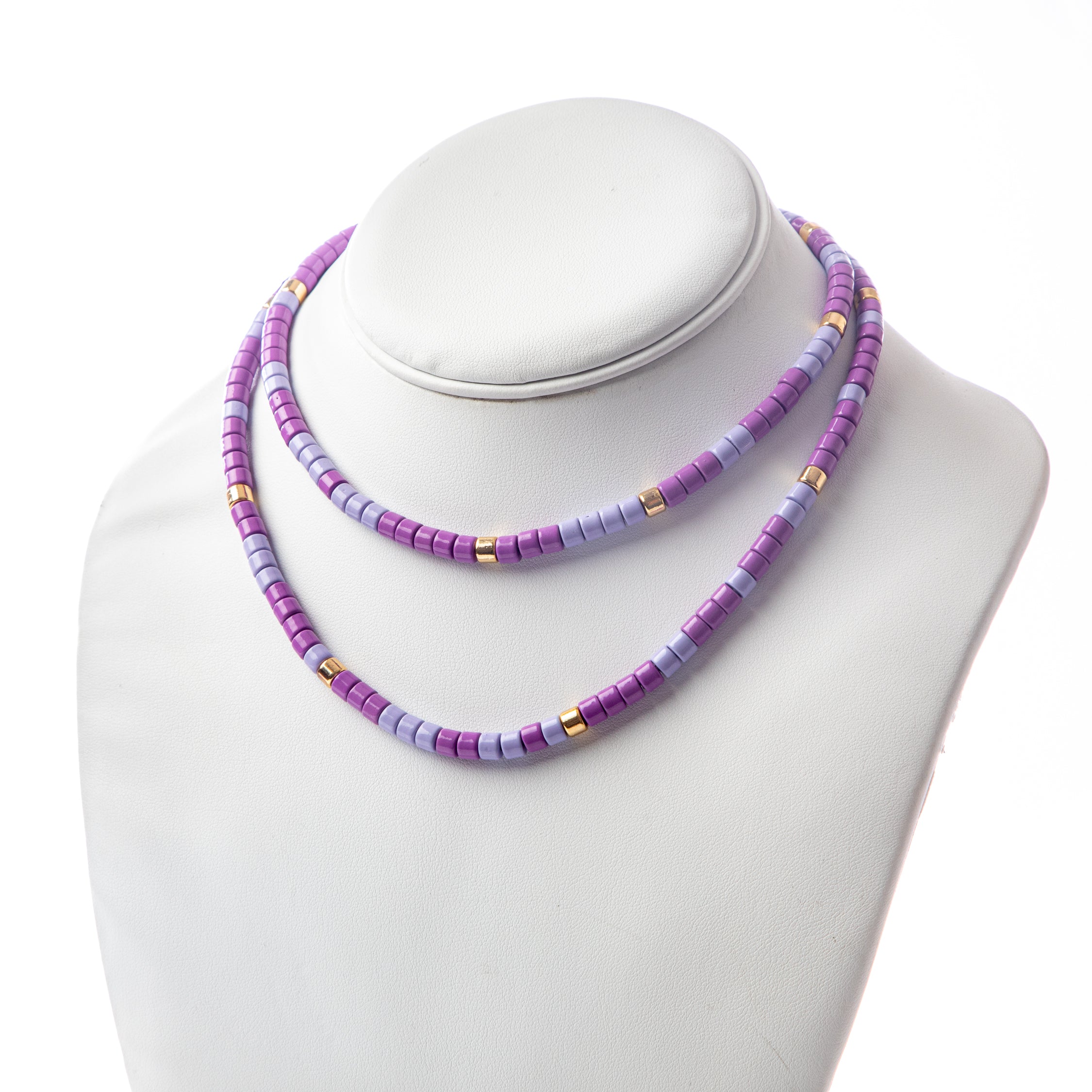 Caryn Lawn Long Laguna Necklace - Lavender Mix
