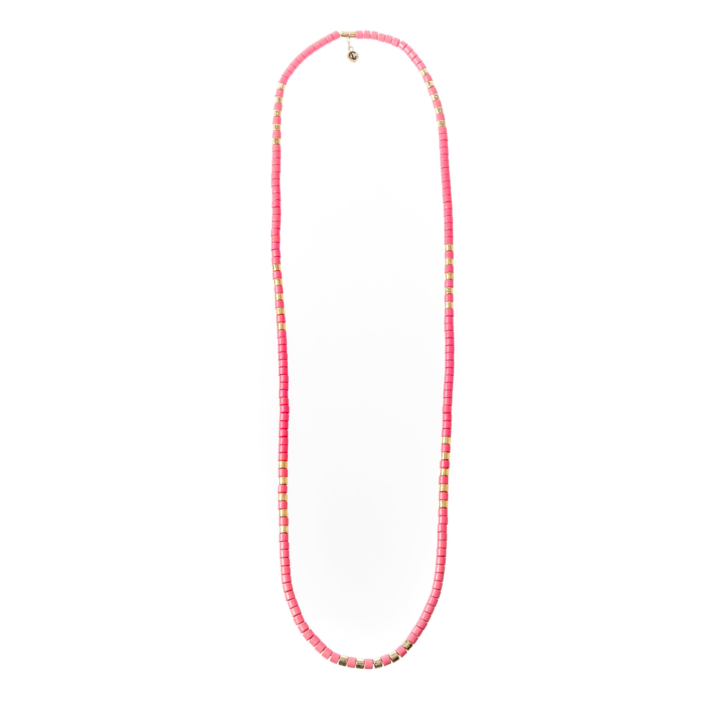 Caryn Lawn Long Laguna Necklace - Pink/Gold