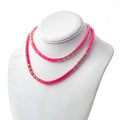Caryn Lawn Long Laguna Necklace - Pink/Gold