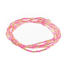 Load image into Gallery viewer, Malibu Wrap Bracelet/Necklace - Pink/Gold