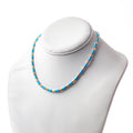Caryn Lawn Tube Tile Necklace - Blue/Gold