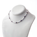 Caryn Lawn Tube Tile Necklace- Navy/White/Gold