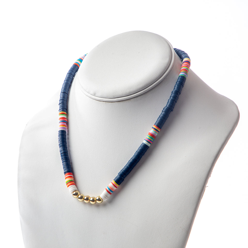 Caryn Lawn Seaside Necklace- Navy