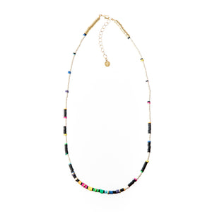Caryn Lawn Seaside Skinny Necklace- White Rainbow