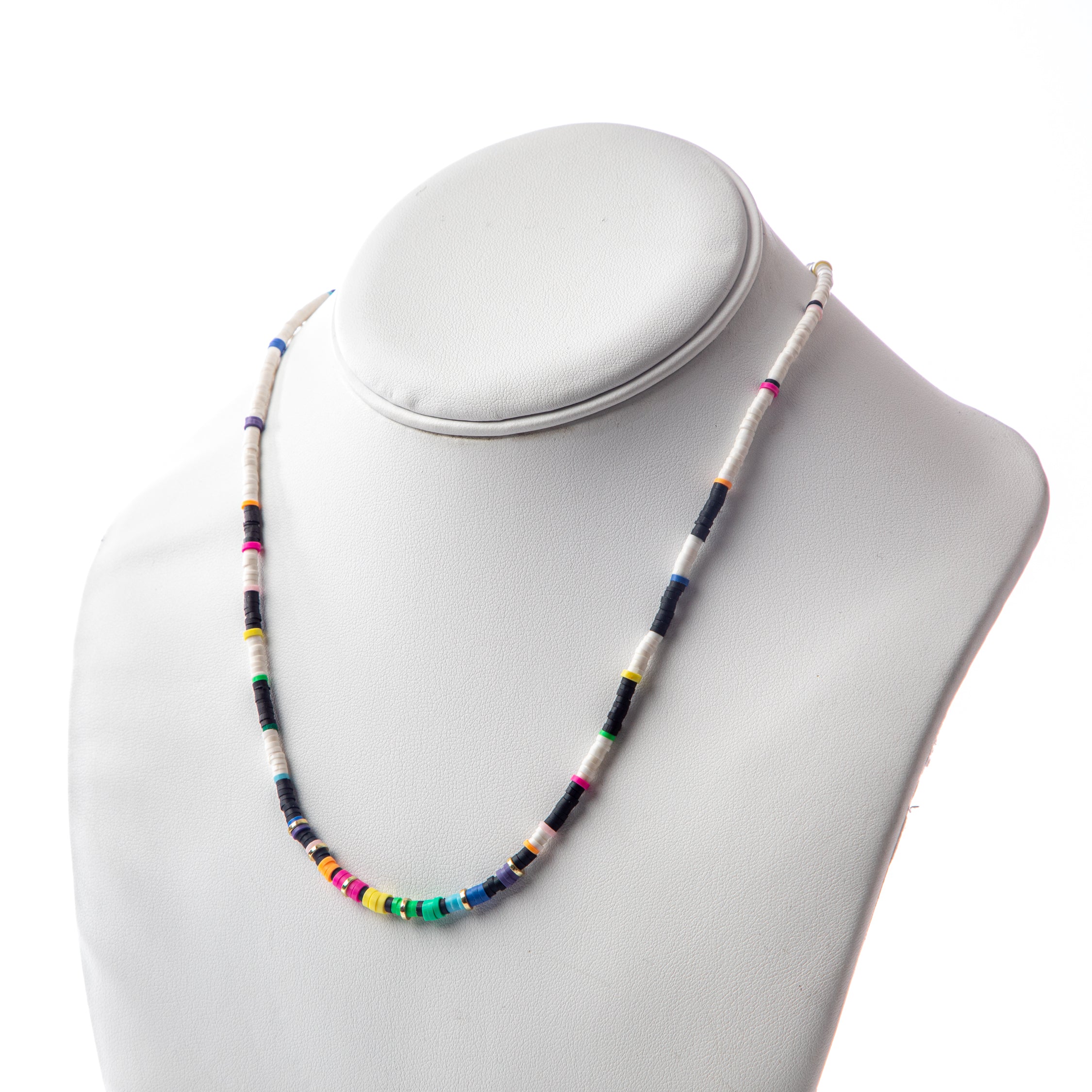Caryn Lawn Seaside Skinny Necklace- White Rainbow