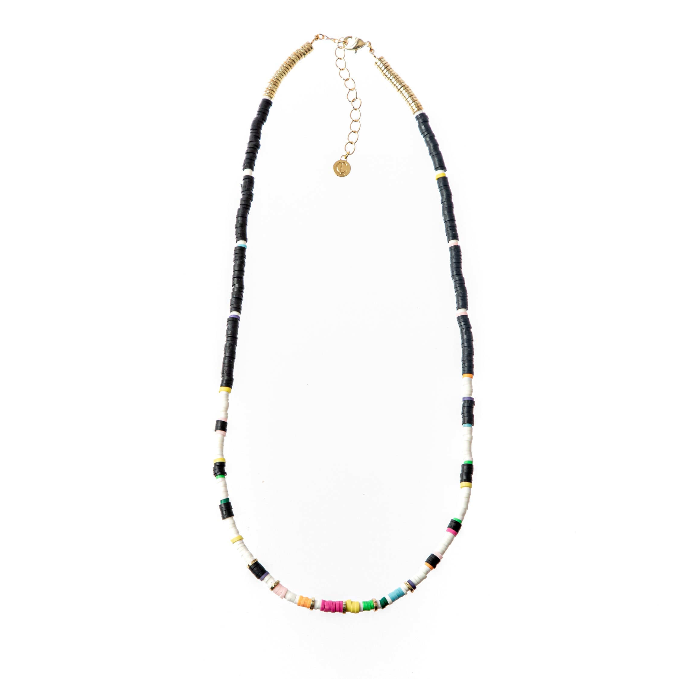 Caryn Lawn Seaside Skinny Necklace- Black Rainbow