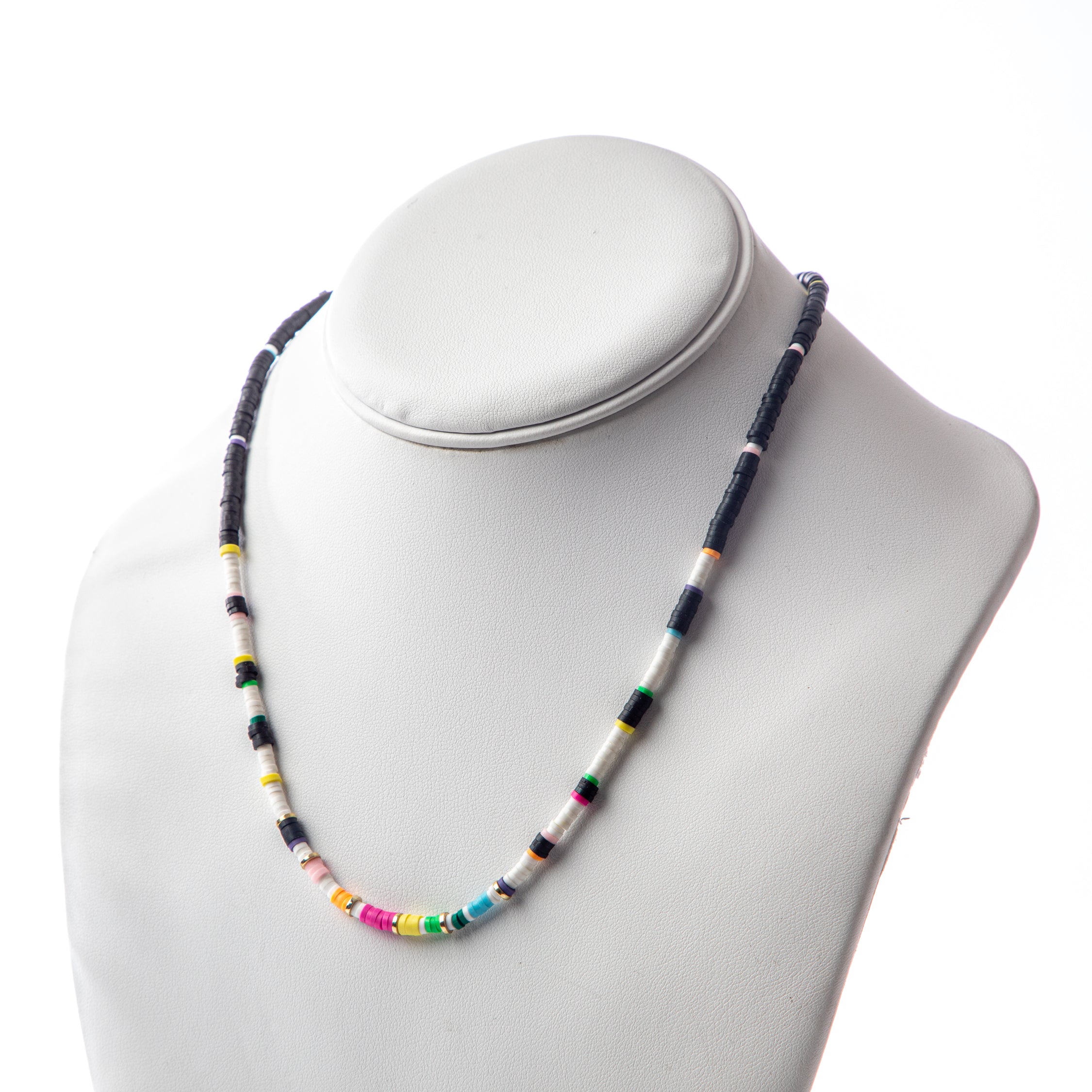Caryn Lawn Seaside Skinny Necklace- Black Rainbow