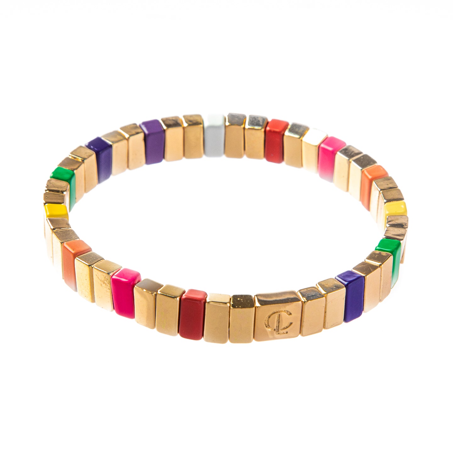 Caryn Lawn Tile Bracelet- Seabreeze Gold