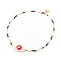 Caryn Lawn Seed Bead Hamsa Stretch Bracelet