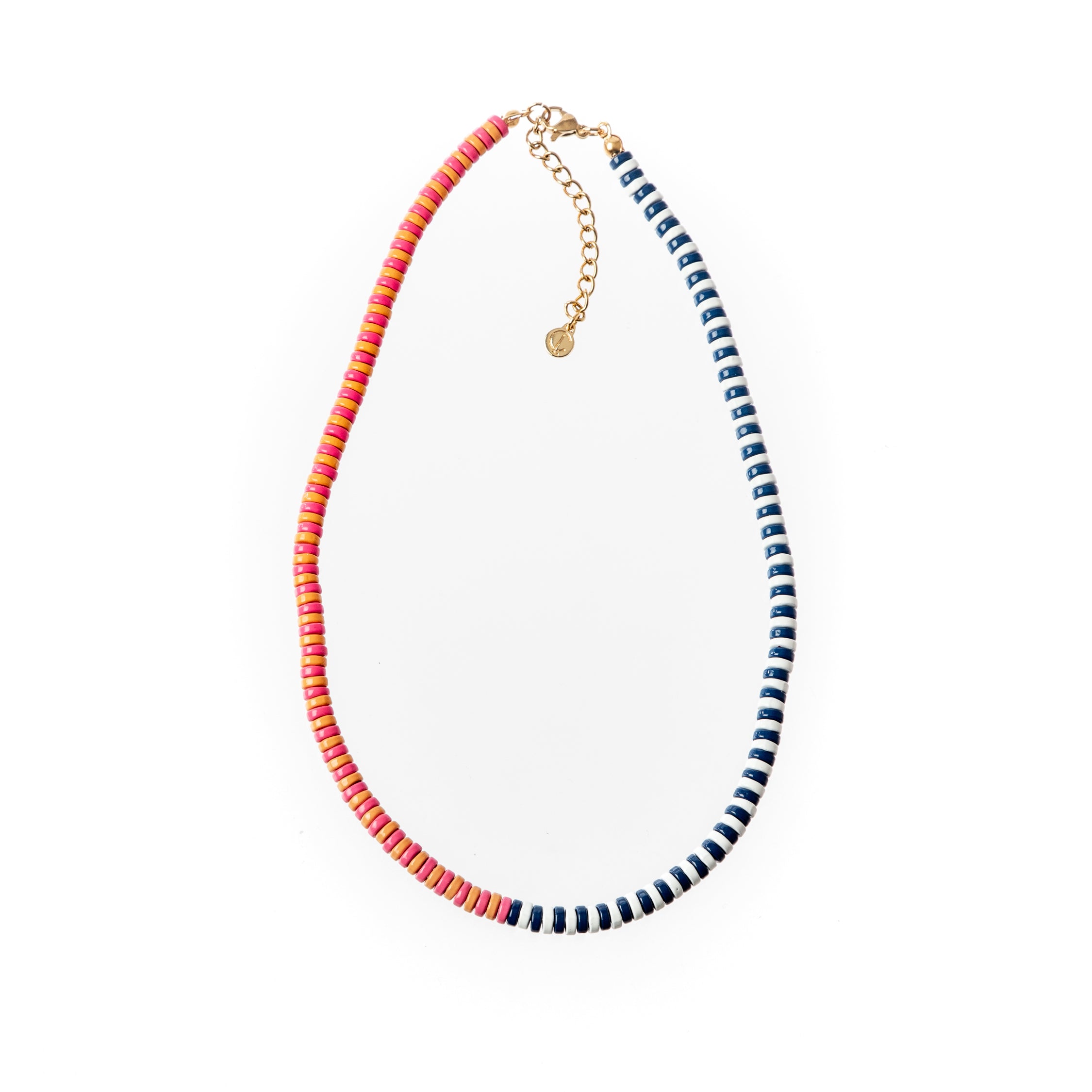 Caryn Lawn Laguna Duo Necklace- Navy/Orange