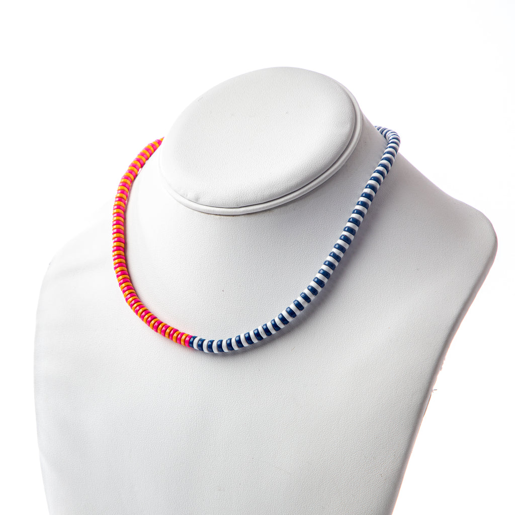 Caryn Lawn Laguna Duo Necklace- Navy/Orange