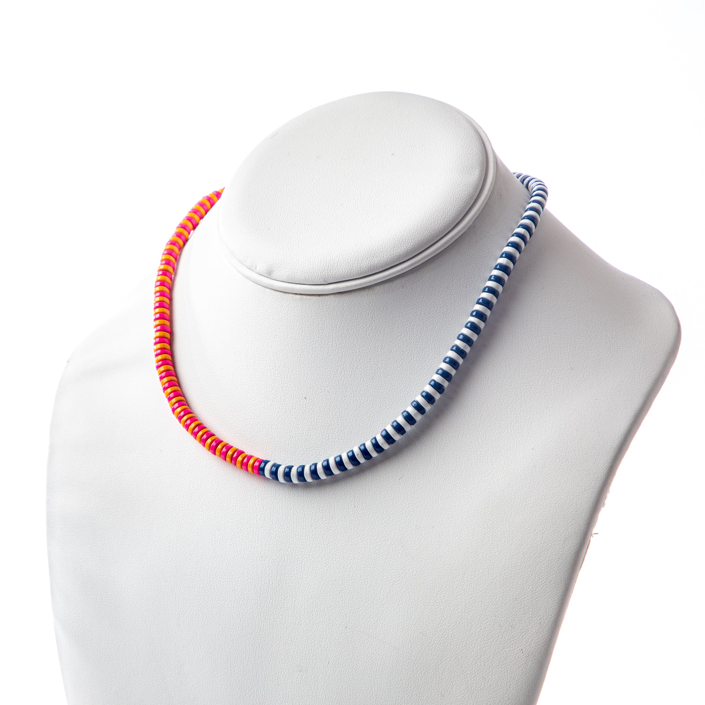 Caryn Lawn Laguna Duo Necklace- Navy/Orange