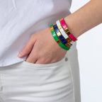 Caryn Lawn Tile Bead Bracelet - Navy/Gold