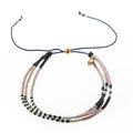Caryn Lawn Triple Strand Black/Taupe