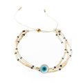 Caryn Lawn Triple Strand Evil Eye - White
