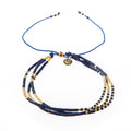 Caryn Lawn Triple Strand Bracelet- Navy