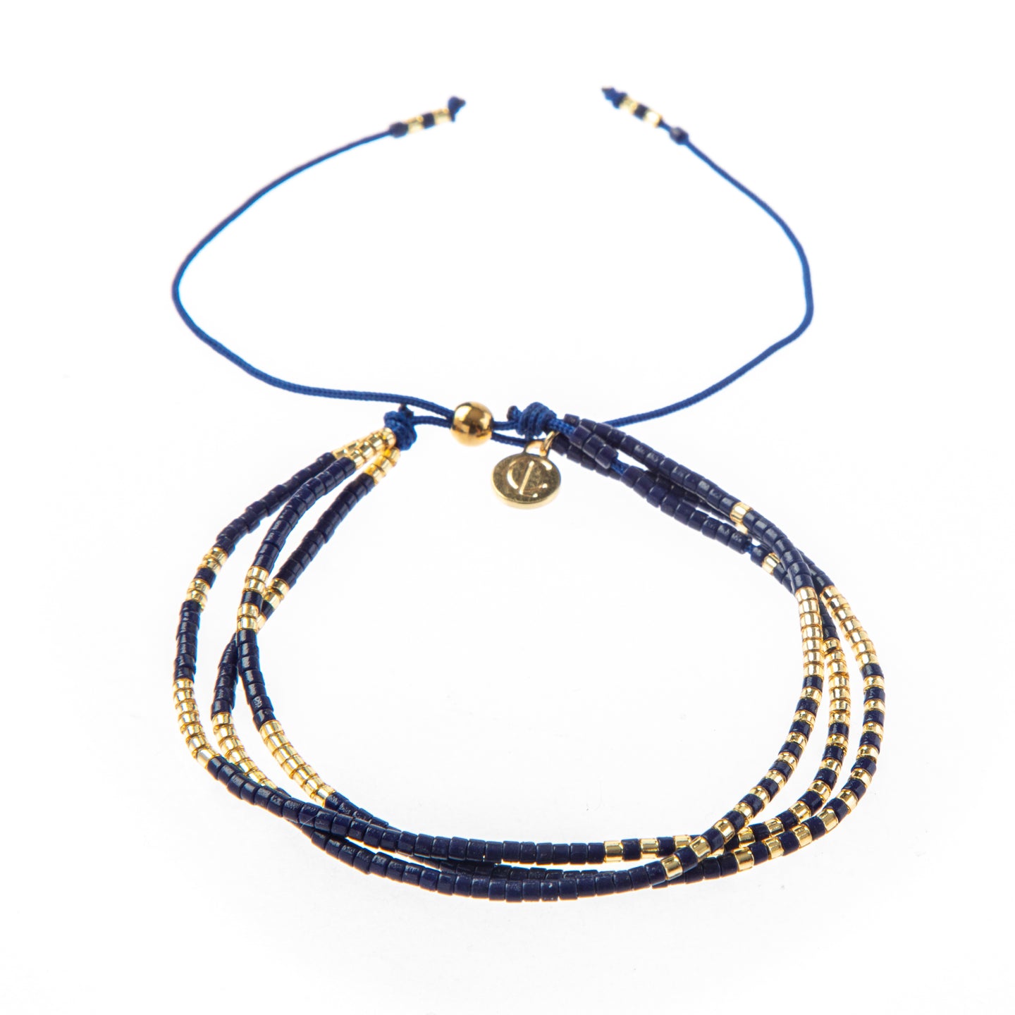Caryn Lawn Triple Strand Bracelet- Navy