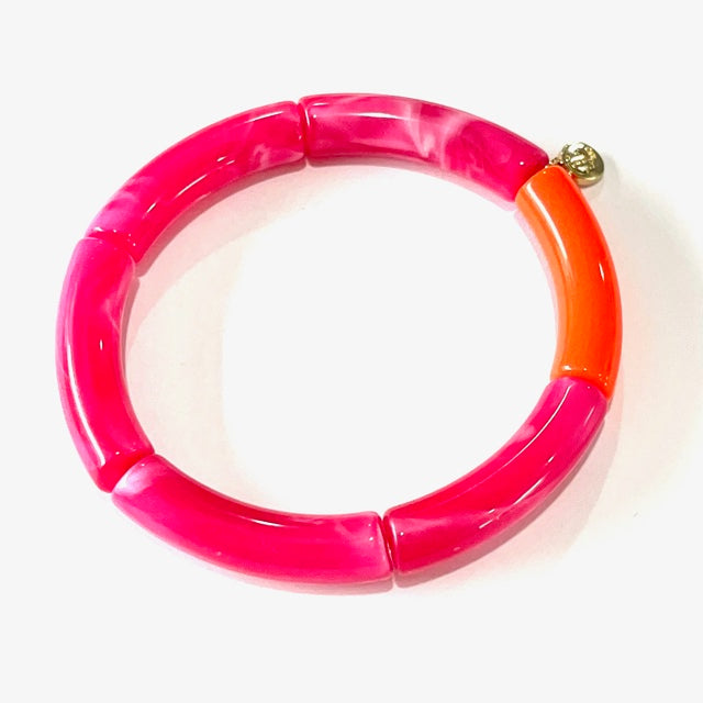 Caryn Lawn Palm Beach Duo Skinnies- Hot Pink Marble/Orange