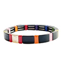 Caryn Lawn Tile Bracelet- Black Rainbow