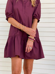 Clare Dress Maroon
