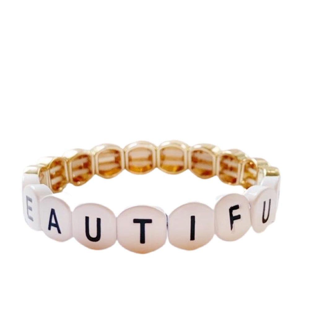 Caryn Lawn Word Tile Bracelet- Beautiful