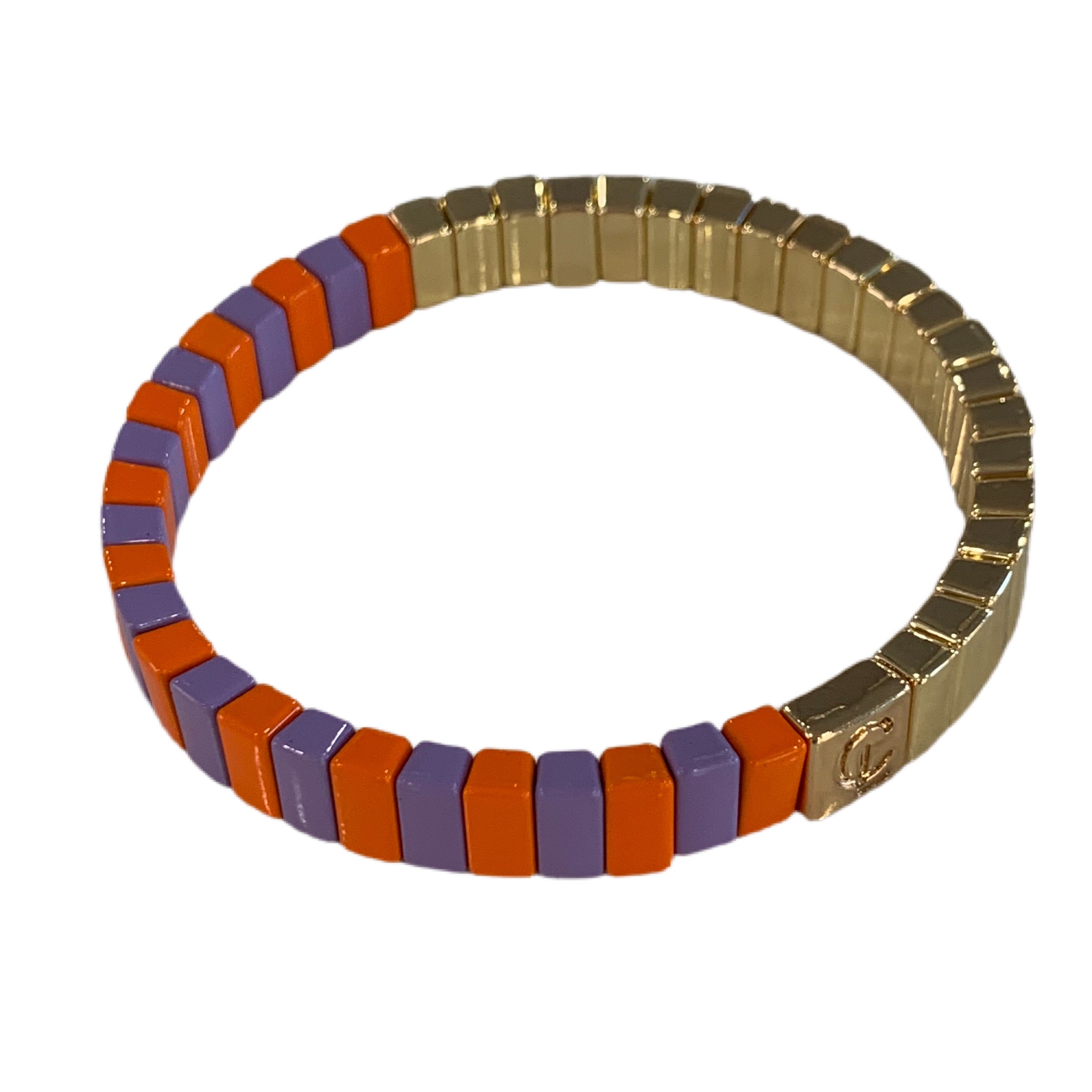 Caryn Lawn Duo Bracelet- Clementine/Lavender