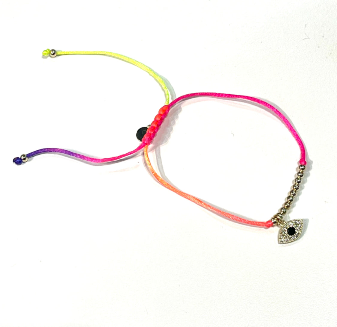 Caryn Lawn Evil Eye Silk Ombré Bracelet