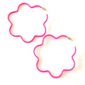 Caryn Lawn Daisy Hoop Earring Pink