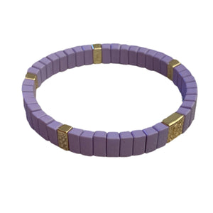 Tile Mini Bar Bracelet- Lavender