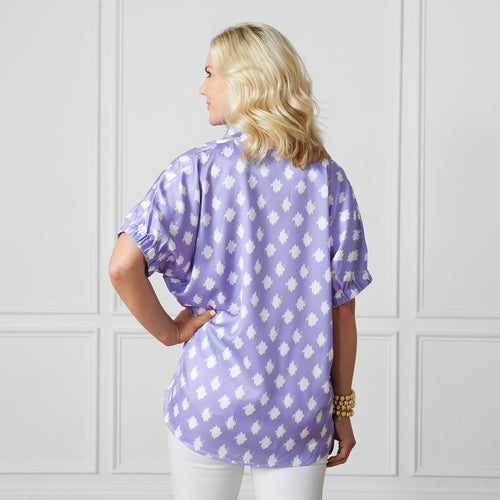 Caryn Lawn Betsy Collared Lavender Print