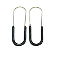 Caryn Lawn Paperclip Enamel Earring Black
