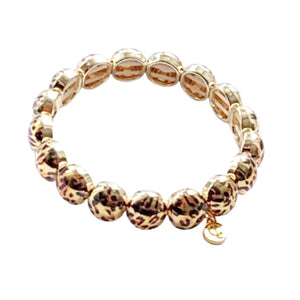 Caryn Lawn Gold Leopard Bubble Bracelet