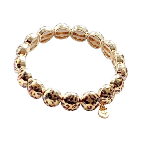 Gold Leopard Bubble Bracelet
