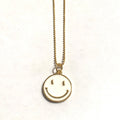 Caryn Lawn Happy Face Necklace- White