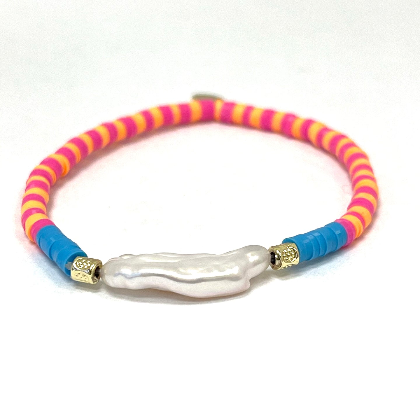 Caryn Lawn Seaside Fresh Water Bracelet- Pink/Orange