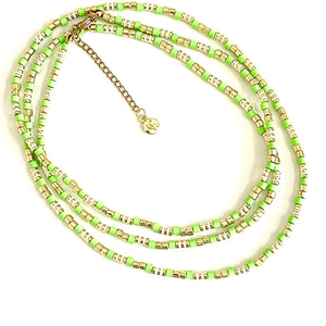 Catalina Long Necklace Lime