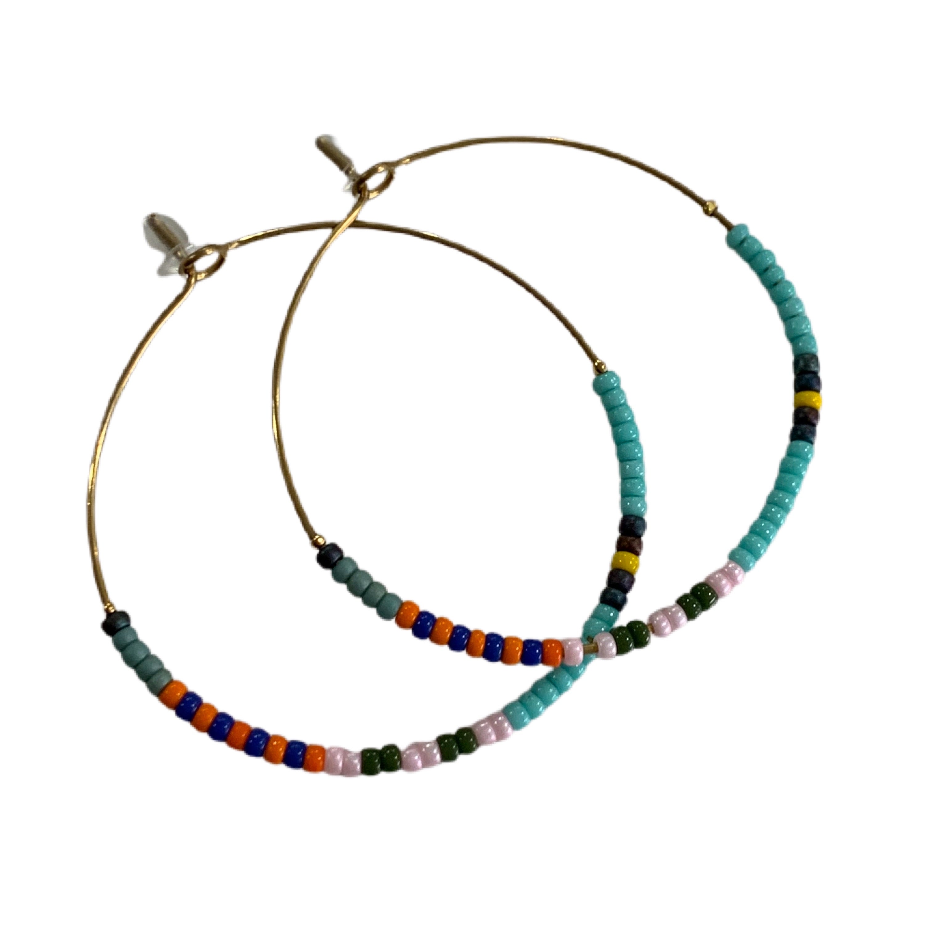 Caryn Lawn Baja Hoop Earring- Azul