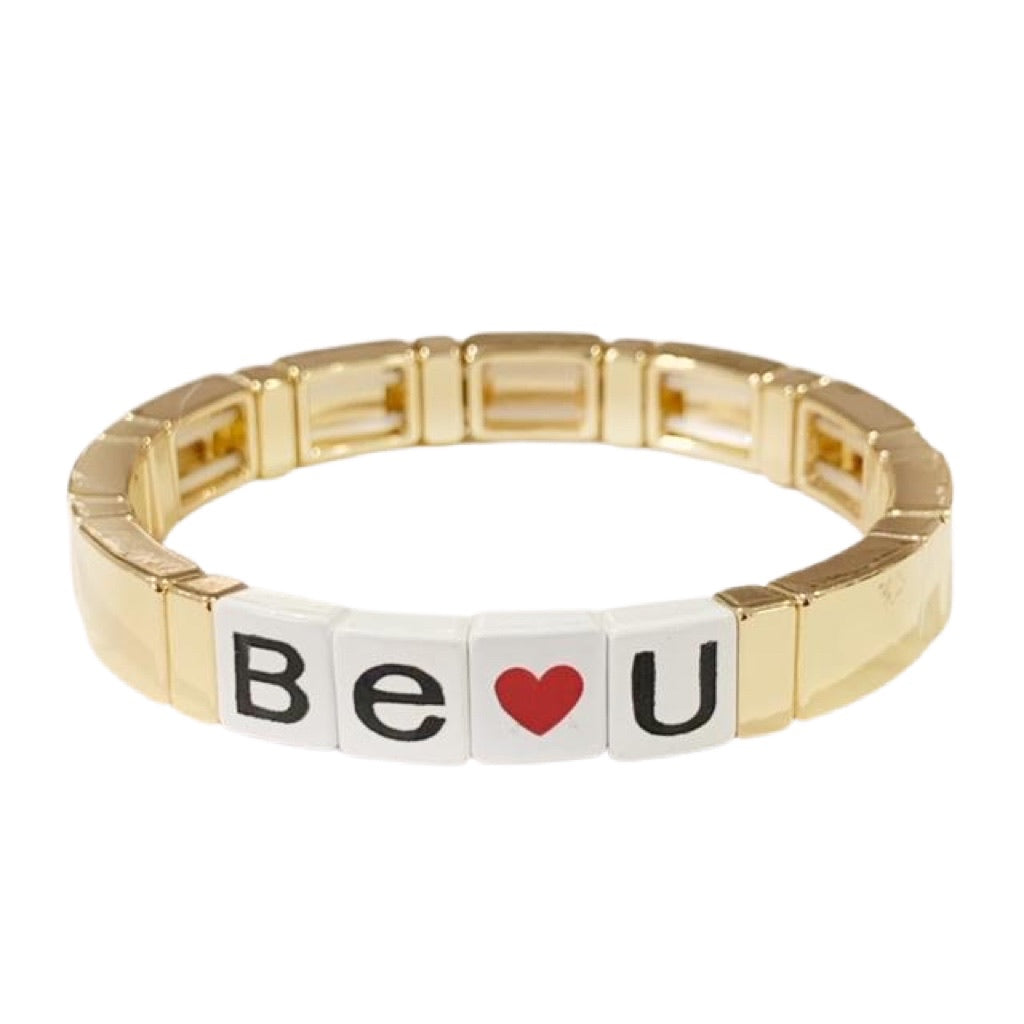 Caryn Lawn Word Tile Bracelet- Be U