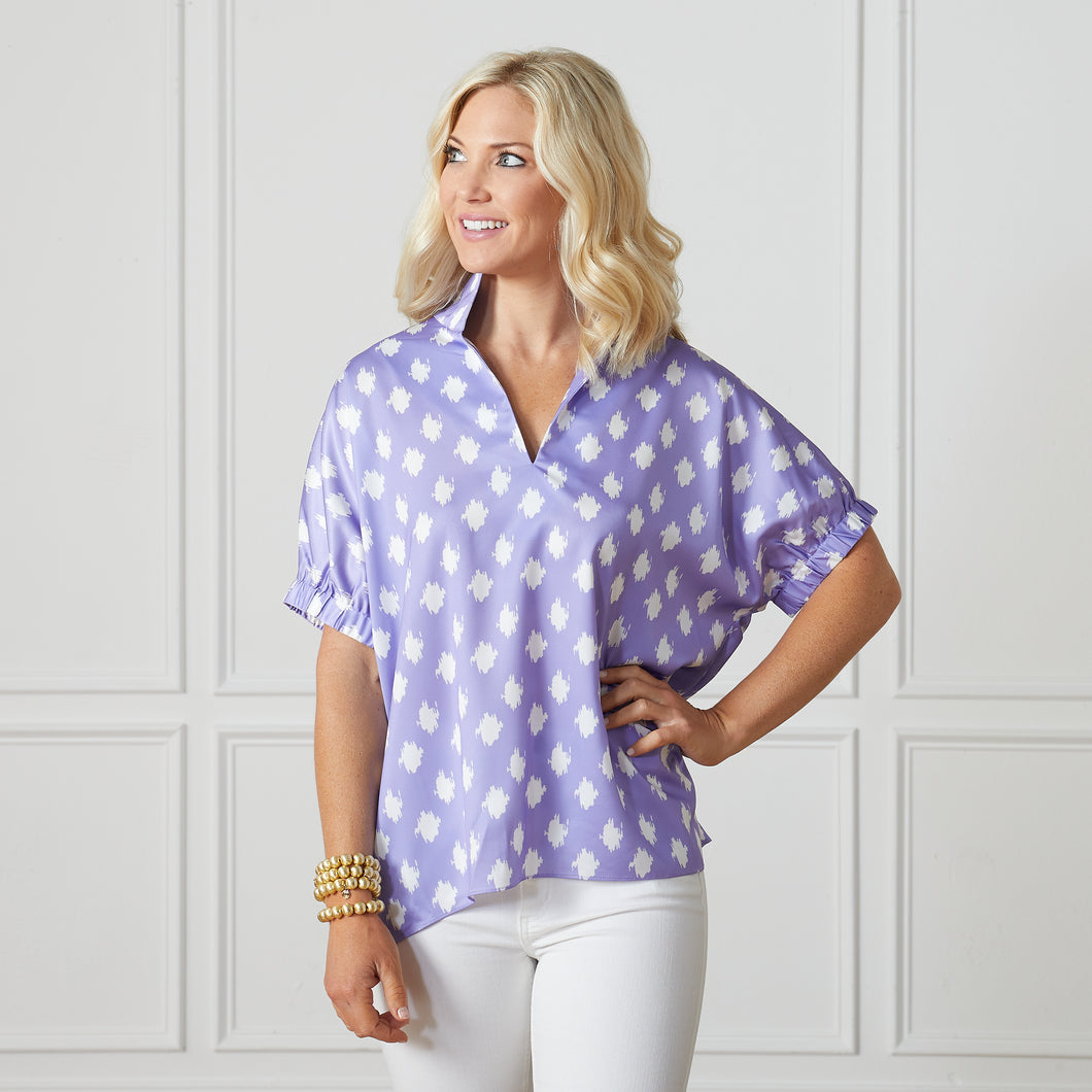 Caryn Lawn Betsy Collared Lavender Print