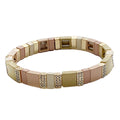Caryn Lawn Crystal Tile Bracelet Nude